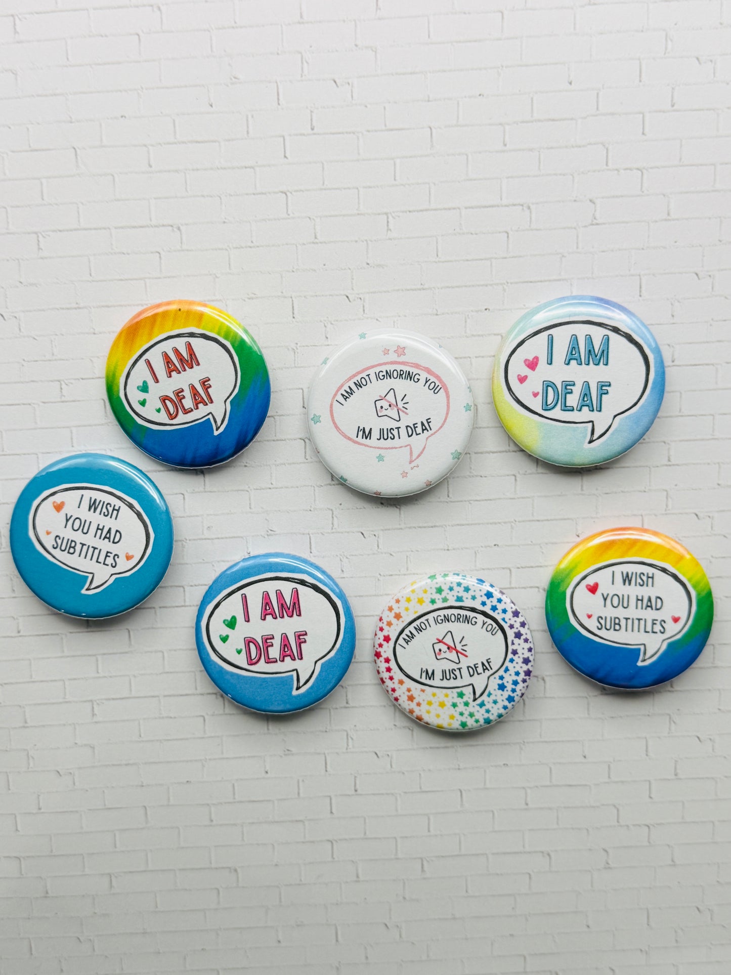 Deaf Awareness Speech Bubble Pins