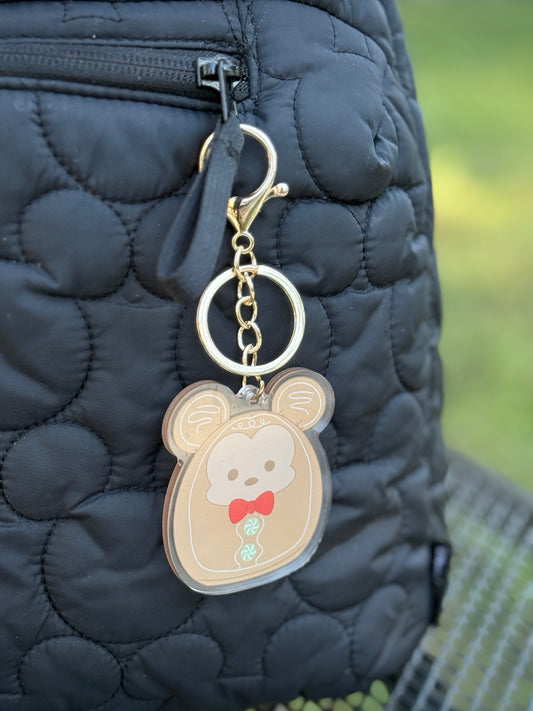 Gingerbread Peppermint Keychains