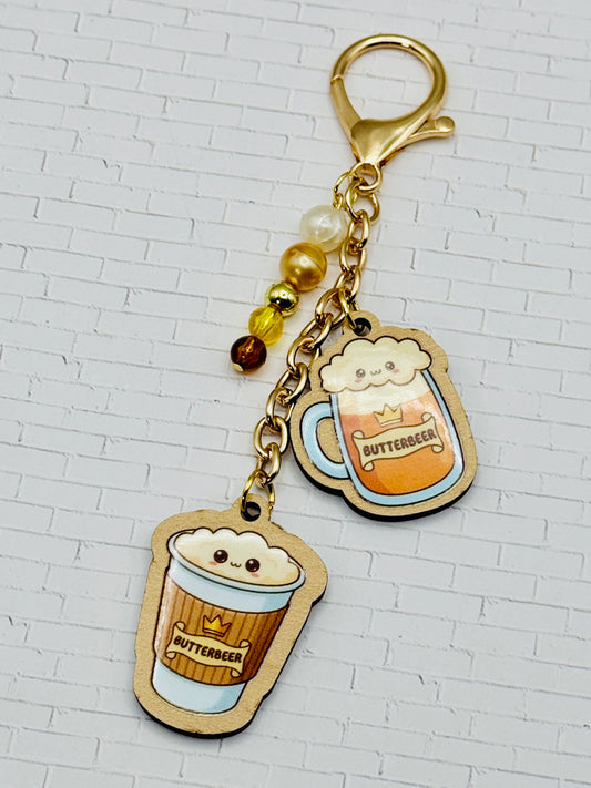 Butterbeer Double Charm Keychain