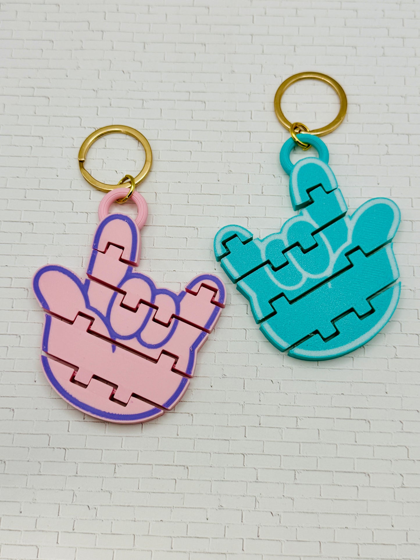 ILY ASL Fidget Keychain