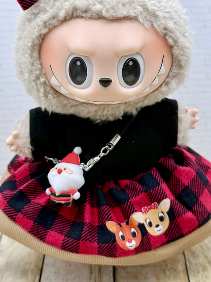 Plaid Reindeer & Santa Outfit