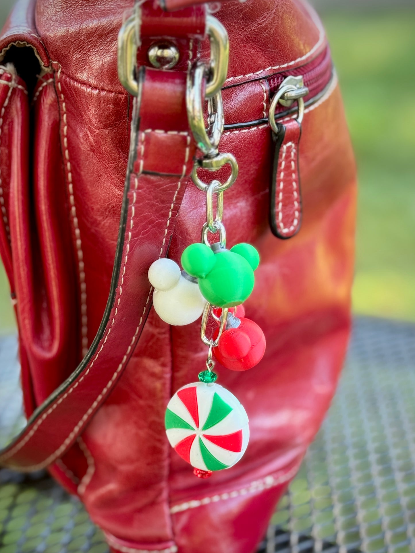 Peppermint Ornament Keychain