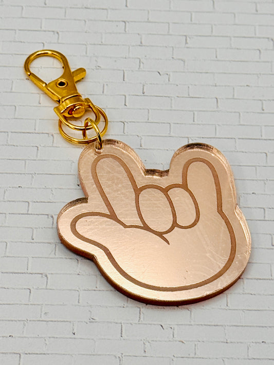 ILY Engraved Bag Charm