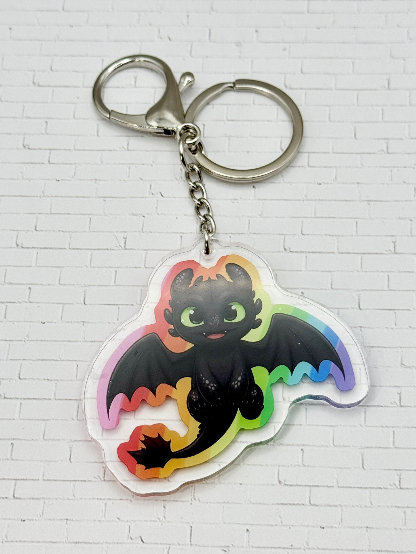 Pride Night Dragon Keychain