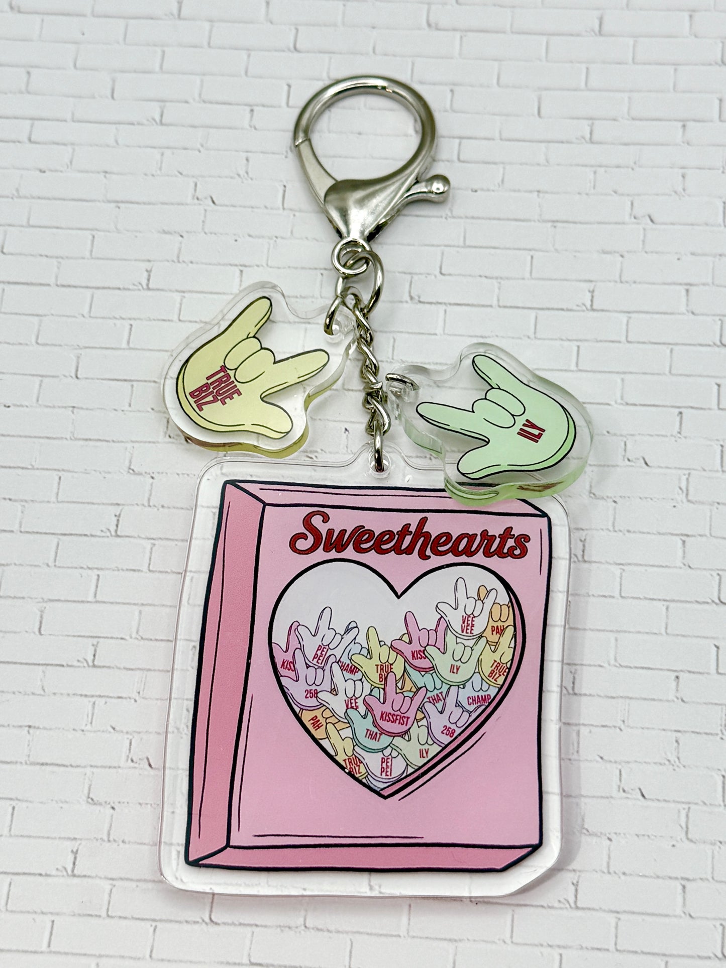Sweethearts ASL Keychain